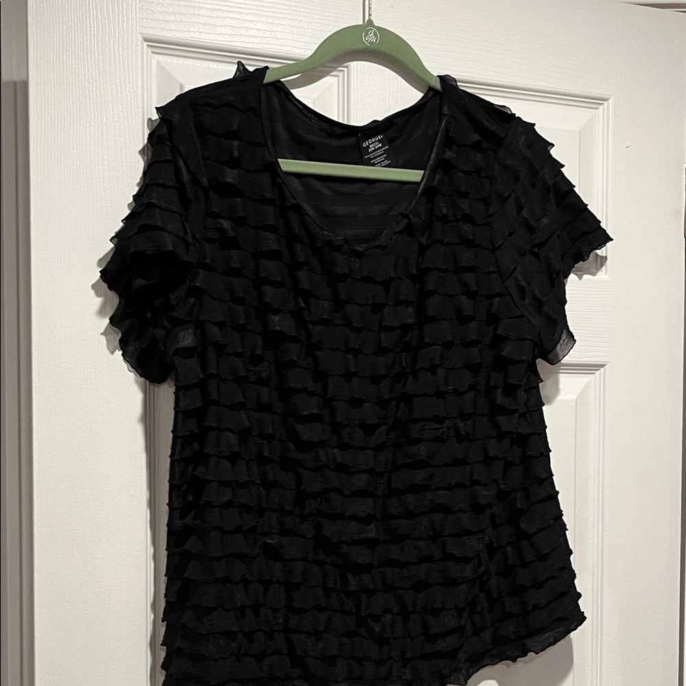 George Black Ruffled Blouse